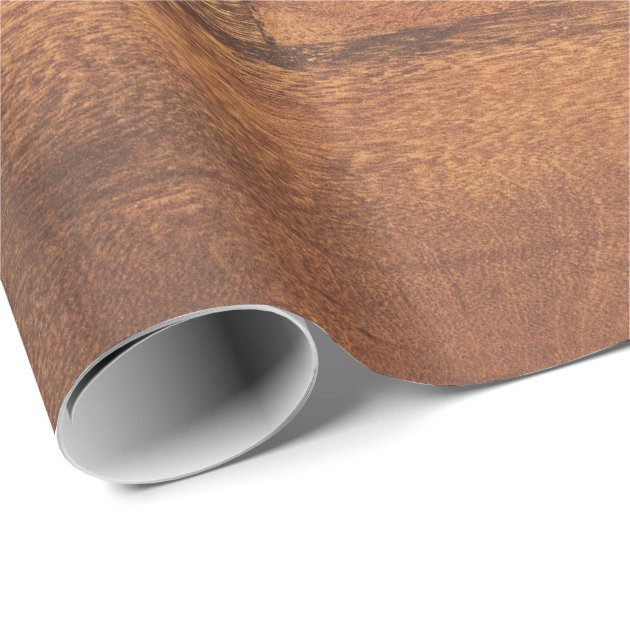 Stylish Wood Grain Woodgrain Texture Wrapping Paper 3/4