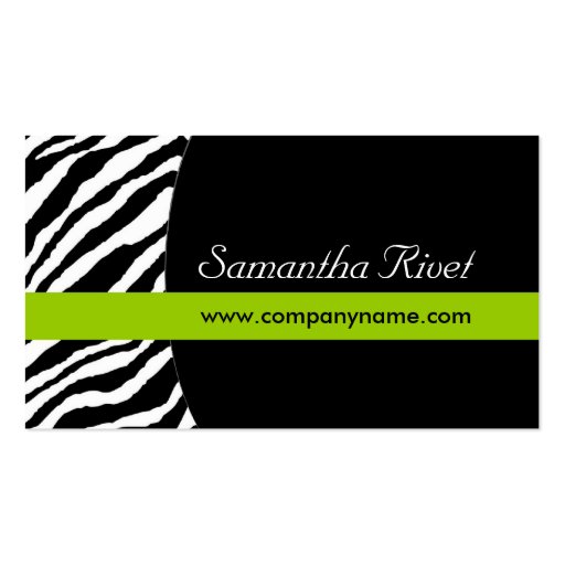 Stylish Zebra BusinessCards :: {Horizontal} Business Card Templates