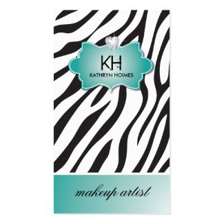 STYLISH ZEBRA PRINT BUSINESS CARD profilecard