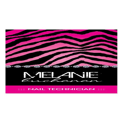 Stylish Zebra Print Business Card