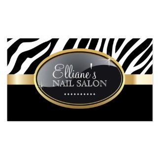 Stylish Zebra Print Business Cards profilecard