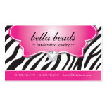 Stylish Zebra Print Jeweller Business Cards
