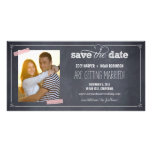 Stylishly Chalked 1 Photo Save The Date Cards photo cards
