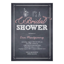 Stylishly Chalked Bridal Shower Invitations
