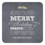 Stylishly Chalked Christmas/ Holiday Stickers stickers