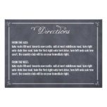 Stylishly Chalked Directions Card invitations