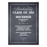 Stylishly Chalked Graduation Invitation invitations