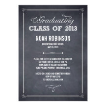 Stylishly Chalked Graduation Invitation
