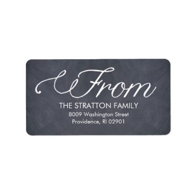 Stylishly Chalked Holiday Address Labels