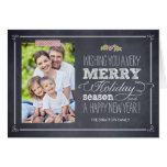 Stylishly Chalked Holiday Photo Card cards