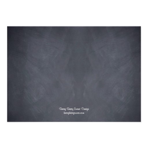 Stylishly Chalked Photo Birthday Invitation