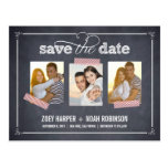 Stylishly Chalked - Save The Date Postcard postcards
