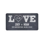 Stylishly Chalked Wedding Address Labels labels