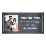 Stylishly Chalked Wedding Thank You Photo Cards photo cards