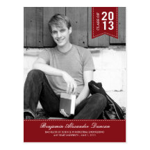 Stylishly Stitched Graduation Announcement /Invite Post Cards