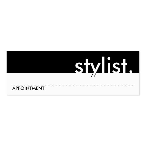 stylist. (appointment card) business card