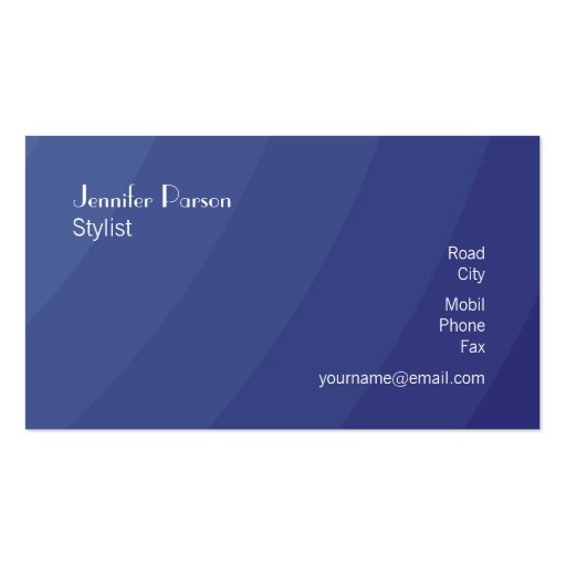 Stylist Business Card (back side)