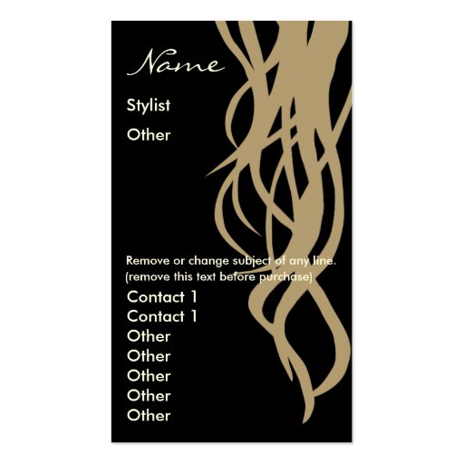 Stylist Business Card two sided- vertical