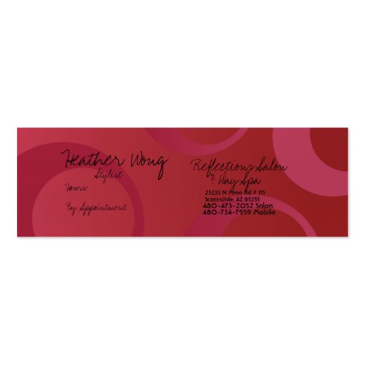 stylist card business card template (front side)