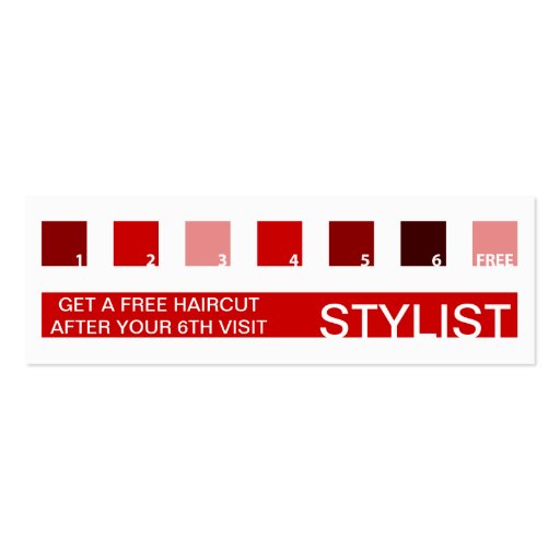 STYLIST customer appreciation (mod squares) Business Card Template (front side)