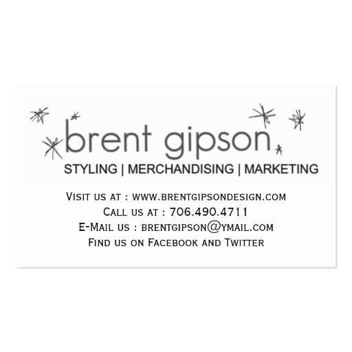 STYLIST / DESIGNER / STAGER BUSINESS CARD TEMPLATES (front side)