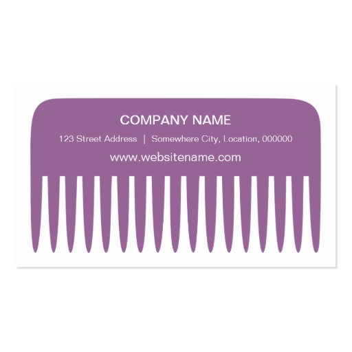 Stylist / Hairdresser Business Cards (back side)