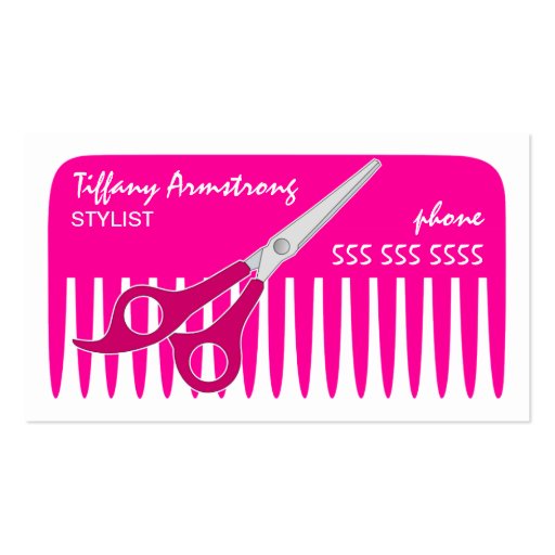 Stylist / Hairdresser Business Cards (front side)