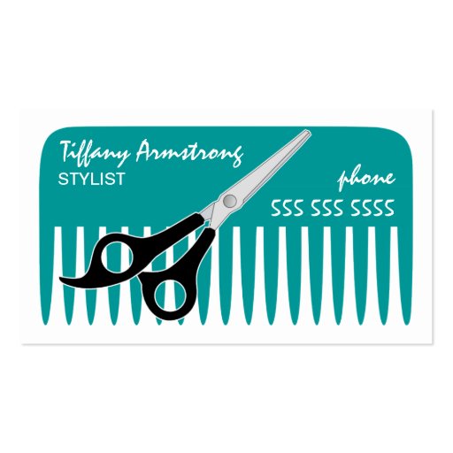 Stylist / Hairdresser Business Cards (front side)