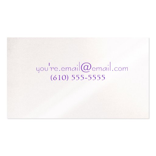 Stylist-tically Speaking Business Cards (back side)