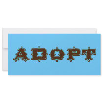 Stylized Adopt Design rack cards