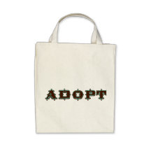 Stylized Adopt Design Tote Bag