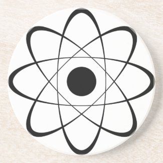 Stylized Atom Symbol coaster