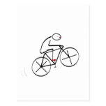 Stylized Bicyclist Design Post Card
