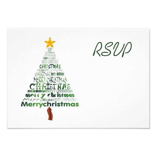stylized christmas tree rsvp card 3 5 quot x 5 quot invitation stylized christmas tree rsvp card 3 5 quot x 5 quot invitation