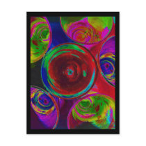 Stylized Coloured Cocktail Shot Glasses Postcards