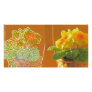 Stylized Effect Flower Basket Photo Card