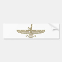 Stylized Faravahar Bumper Stickers