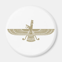 Stylized Faravahar Fridge Magnet