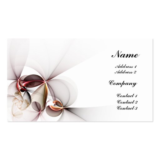 Stylized Flowers Business Card Template (front side)