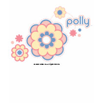 Stylized Flowers in Pink and Blue. t-shirts