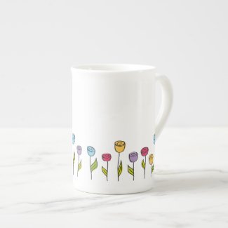 Stylized flowers in various colors zazzle_specialtymug