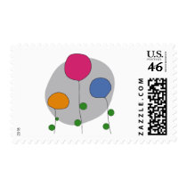 stylized flowers postage
