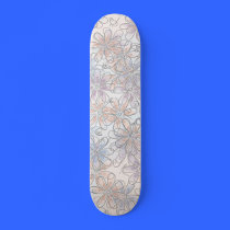 stylized flowers, stylized flowers, stylized fl... skateboards