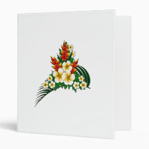 Stylized Ginger & Plumeria Fronds Binder