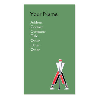 golf business golfer stylized instructor monogram card