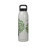 Stylized Green Tree, Personalized Recycled Water Reusable Water Bottle