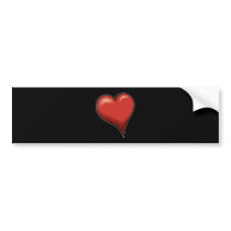 Stylized Heart bumper stickers