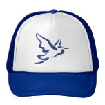 Stylized Heron in Flight Mesh Hat