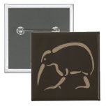 Stylized Kiwi Square Button