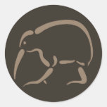 Stylized Kiwi Round Sticker